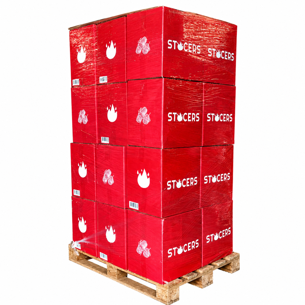 A full pallet of STOCERS firelighter boxes ready to ship